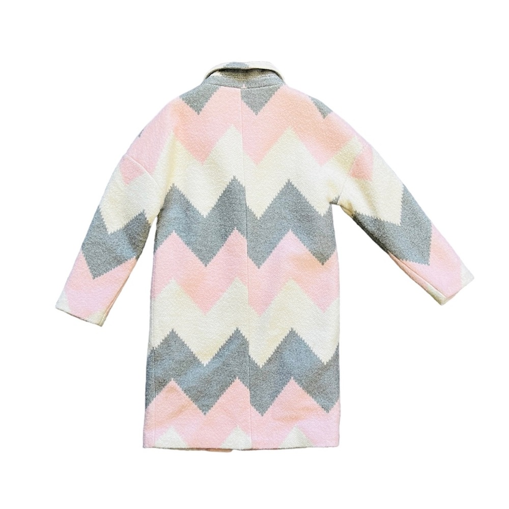 Plus Heavy Winter Coat Geometric Pattern Windowpa… - image 2